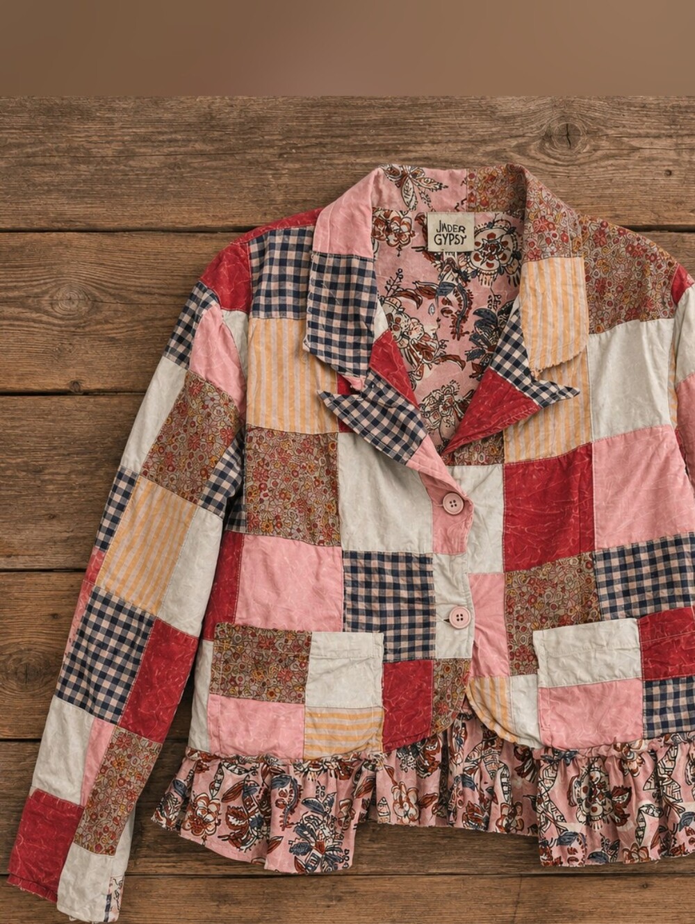 #1727 Jaded Gypsy Blush Trail Reversible Jacket